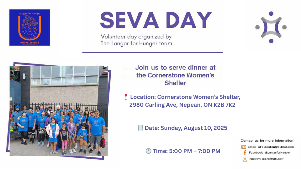 Langar for Hunger team and community volunteers for SEVA Day